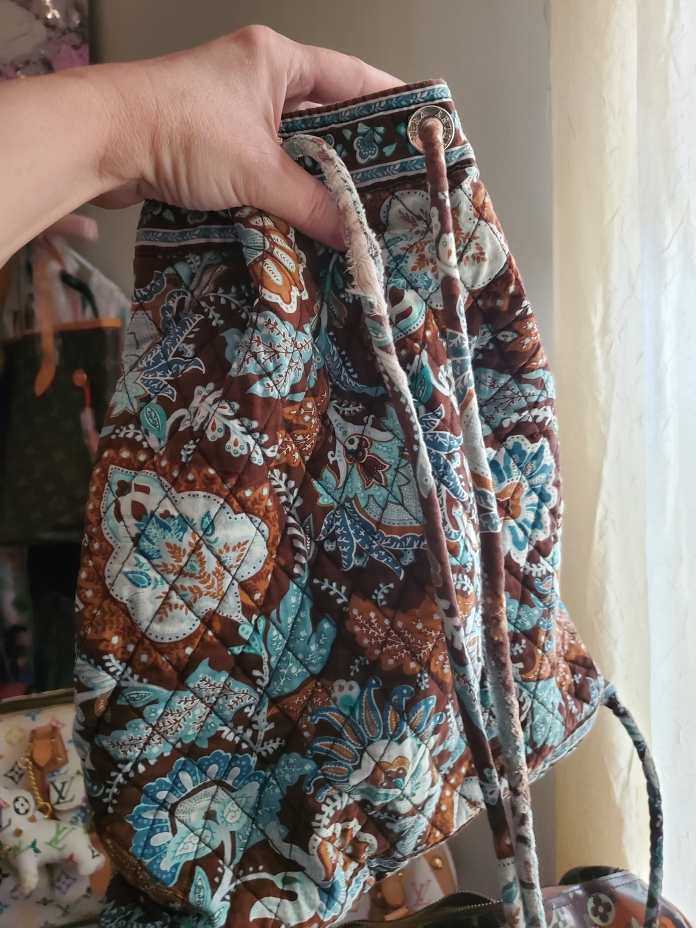 BUNDLE ONLY ITEM Vera Bradley Boho Backpack *FLAWS - Picture 6 of 16
